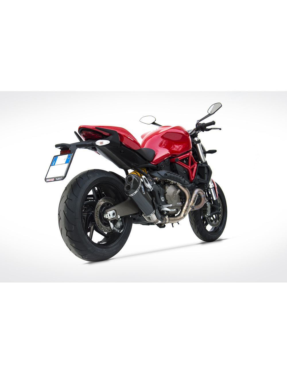 Scarico Silenziatore Carbonio Racing Ducati Monster 821 15-17 Slip-On