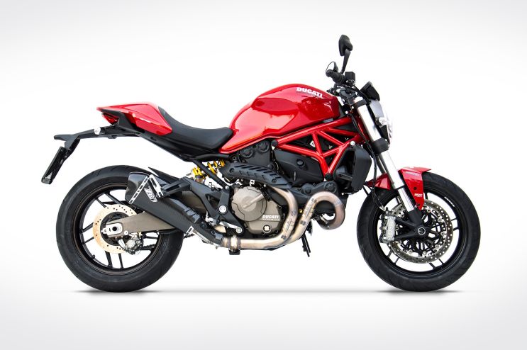 Scarico Silenziatore Carbonio Racing Ducati Monster 821 15-17 Slip-On ZARD