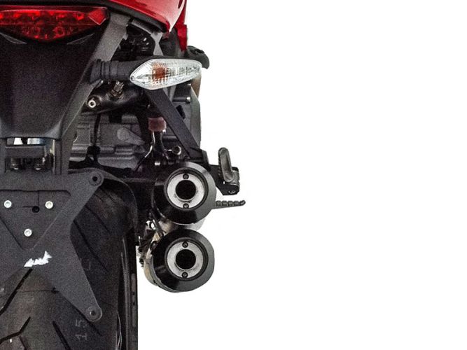 Ducati Monster 1100 Exhaust Silencers EVO Stainless Steel Carbon