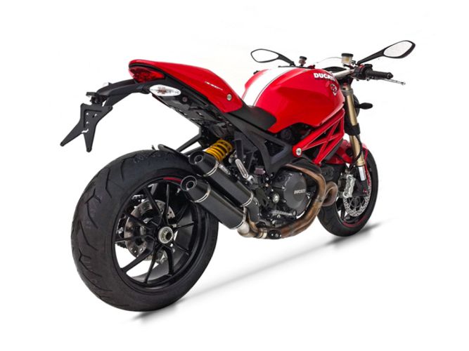 Scarico Silenziatori Ducati Monster 1100 EVO Slip-On Sovrapposto Inox Carbonio