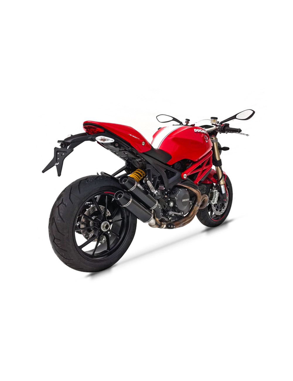 Scarico Silenziatori Ducati Monster 1100 EVO Slip-On Sovrapposto Inox Carbonio