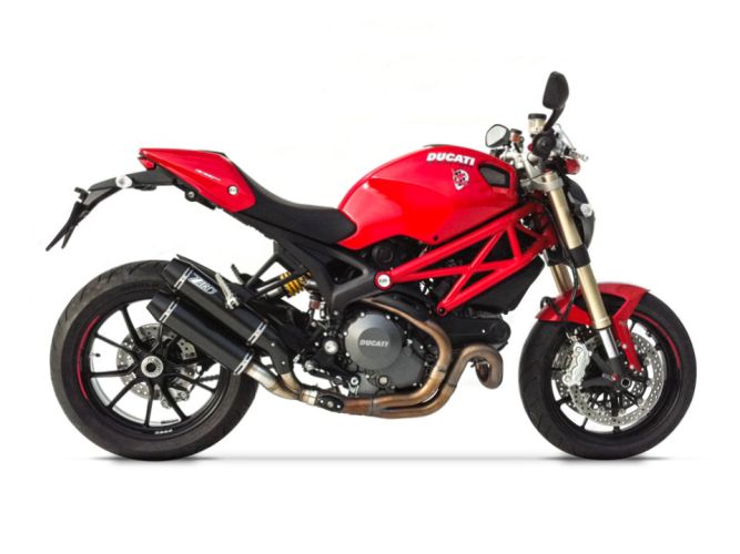 Scarico Silenziatori Ducati Monster 1100 EVO Slip-On Sovrapposto Inox-Carbonio