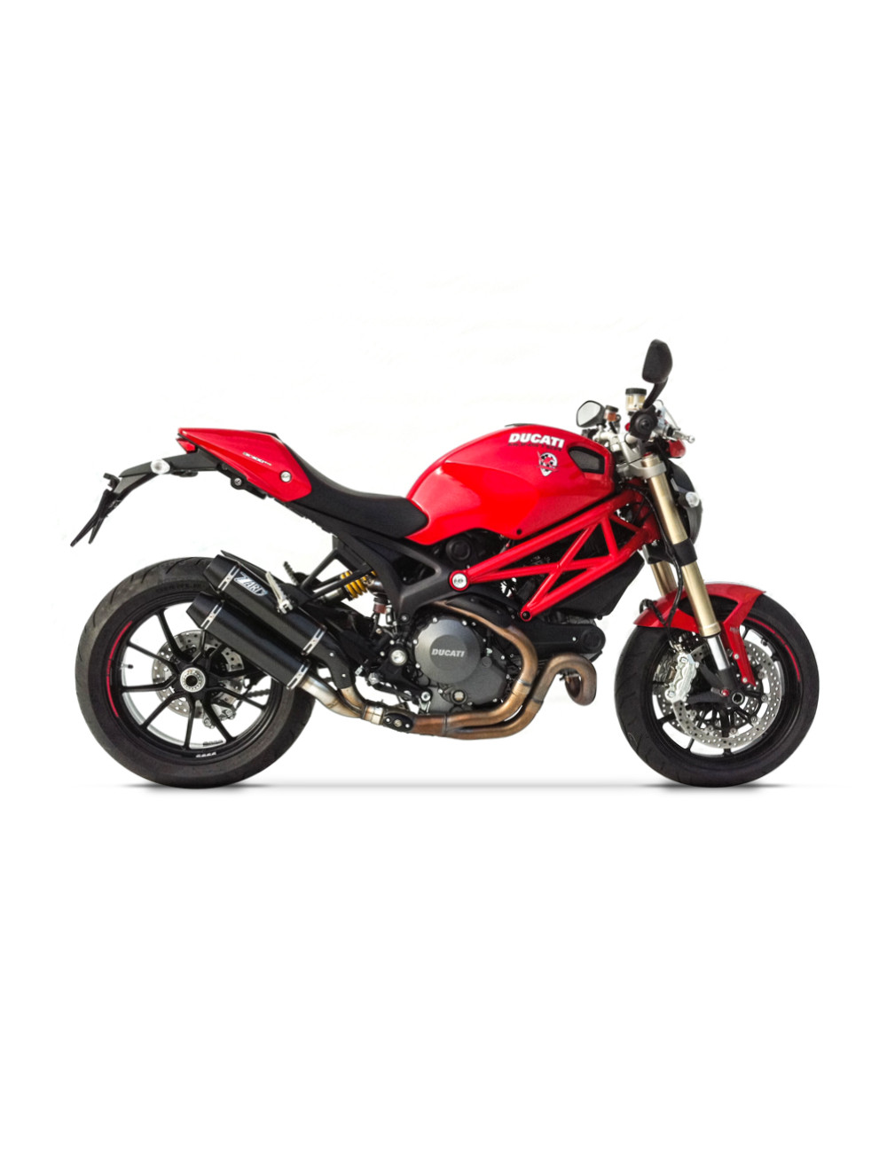 Scarico Silenziatori Ducati Monster 1100 EVO Slip-On Sovrapposto Inox-Carbonio