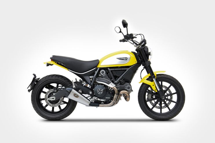 Scarico Ducati Scrambler 800 17-20 Silenziatore Inox-Carbonio