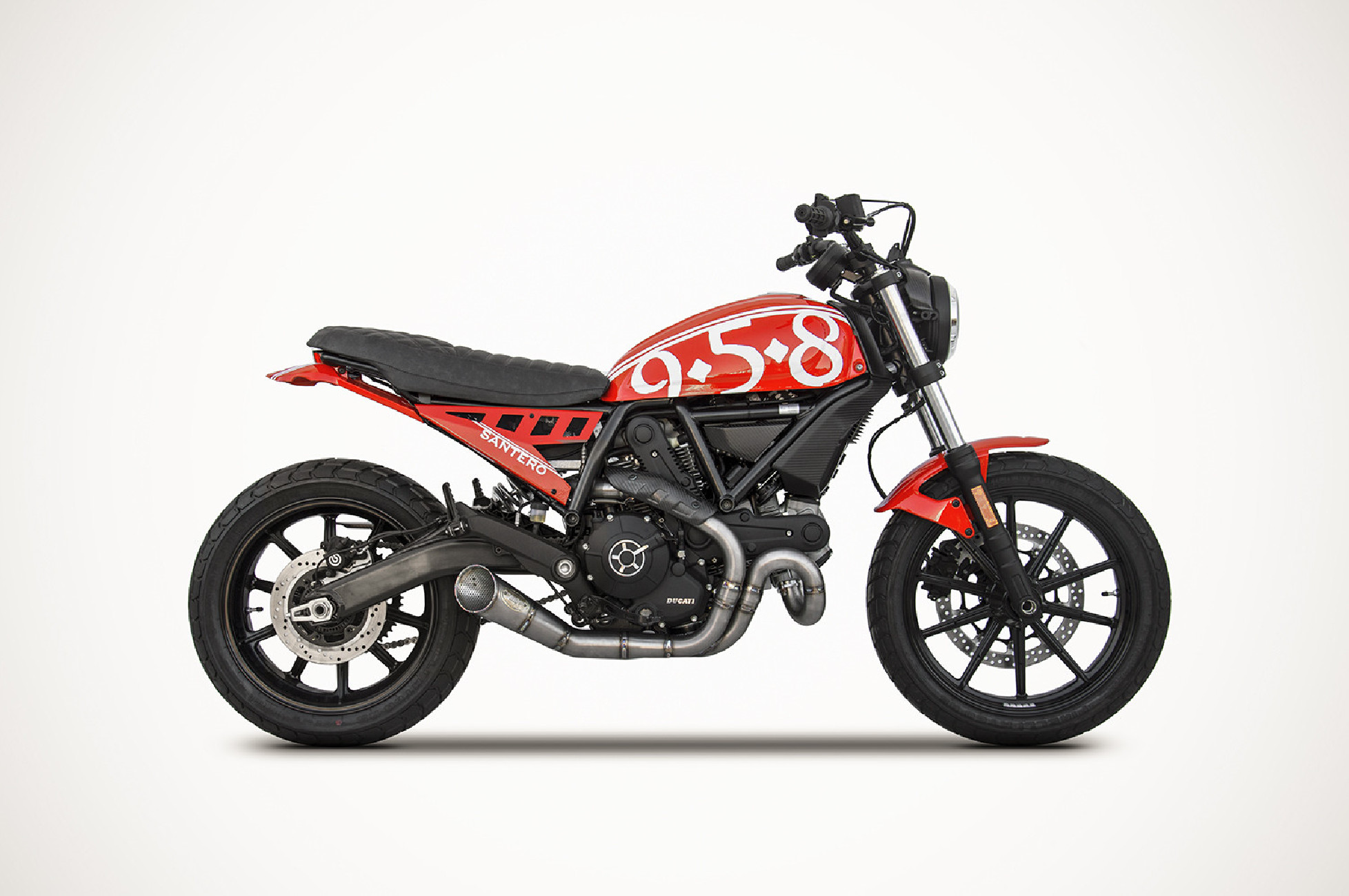 Sella Ducati Scrambler 800 & Sixty2 Slim Nera - Righe