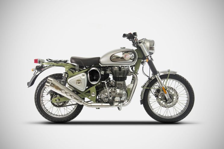 Royal Enfield Bullet 500 Trials 19-20 Slip-On Silenziatore Inox ZARD