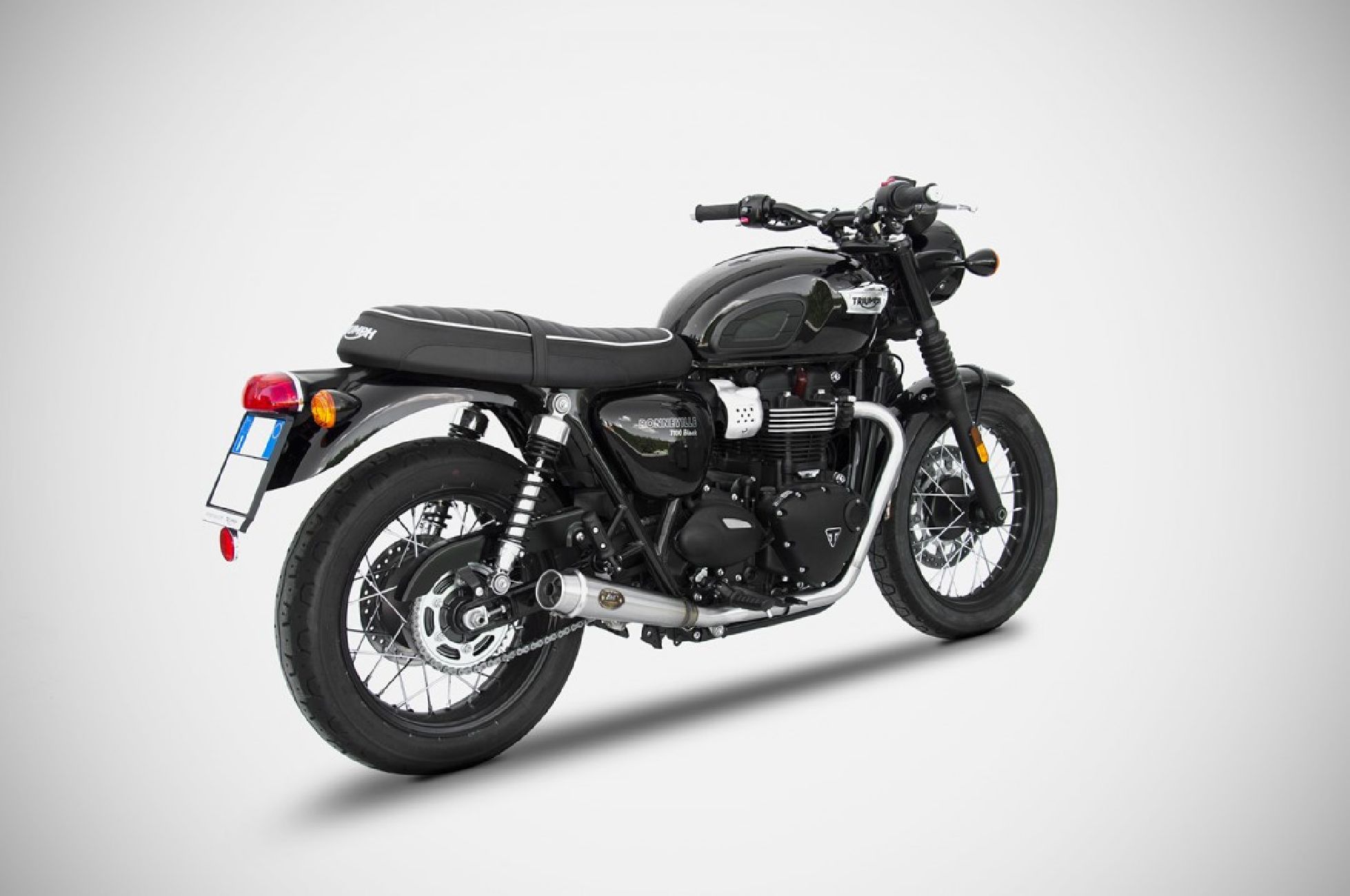 Triumph Bonneville T100 Rear Exhaust Transformation 2017 2020