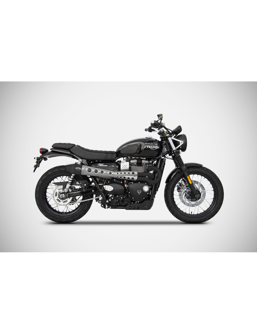 Kit Completo Conico Alto Triumph Street Scrambler 17-20 Impianto Scarico Zard