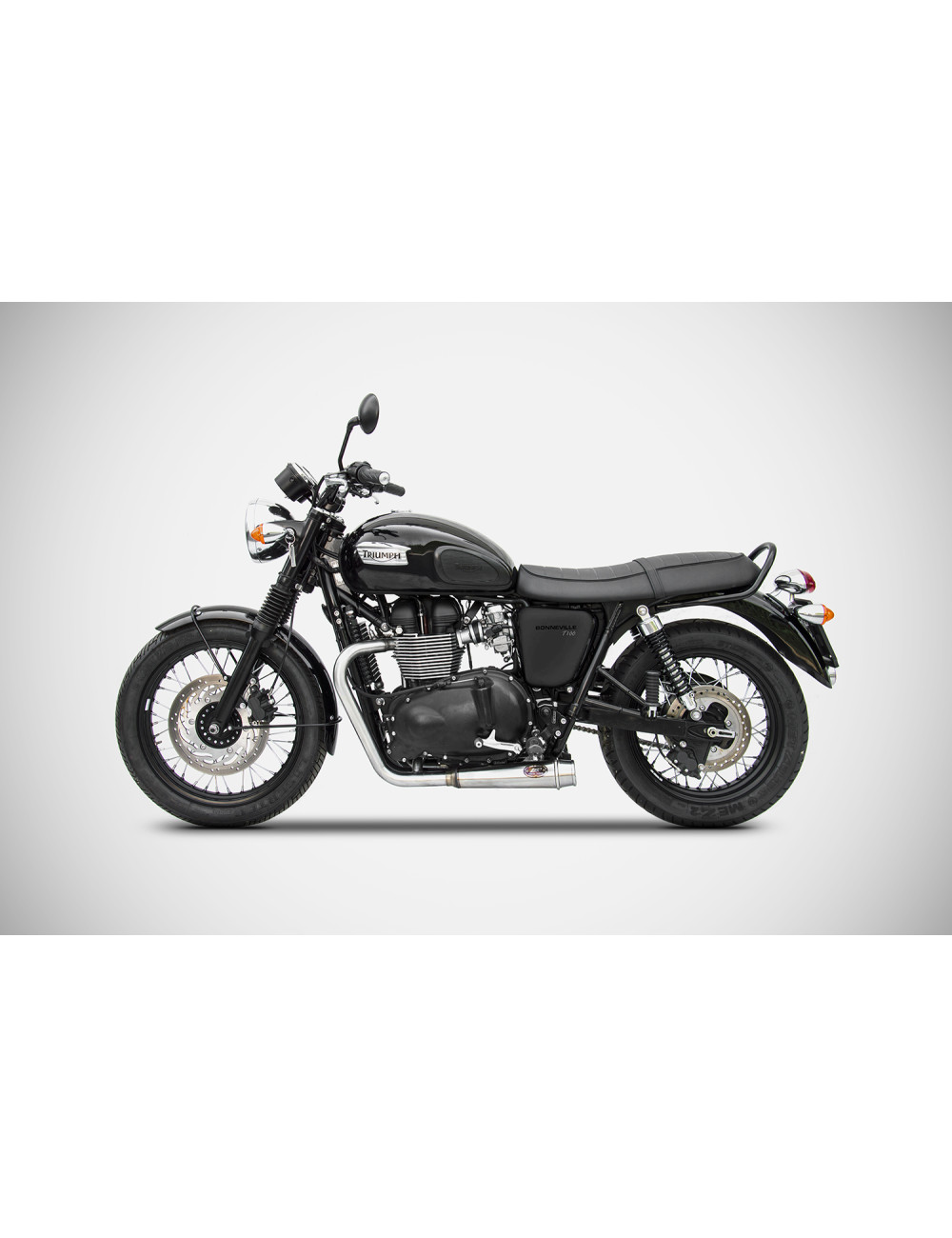 Scarico Triumph Bonneville T100 Iniezione 08-16 Full ZARD