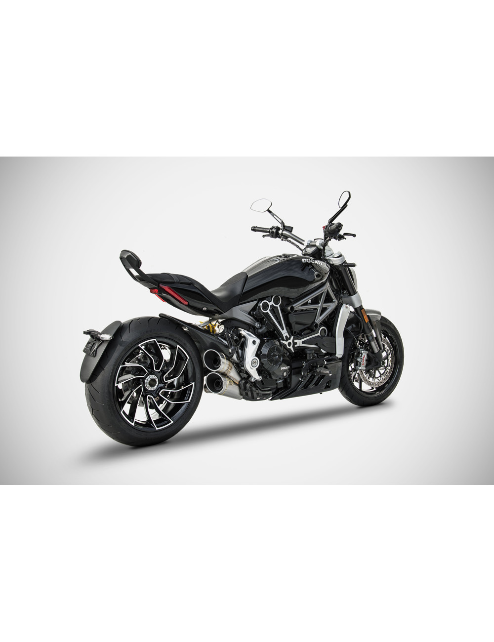 XDIAVEL 16-20 Porta Targa Carbonio Kit 2-1-2 Inox Zard