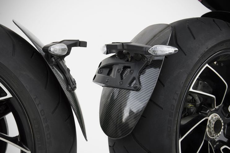 XDIAVEL 16-20 Carbon License Plate Holder Kit 2-1-2 Inox Zard