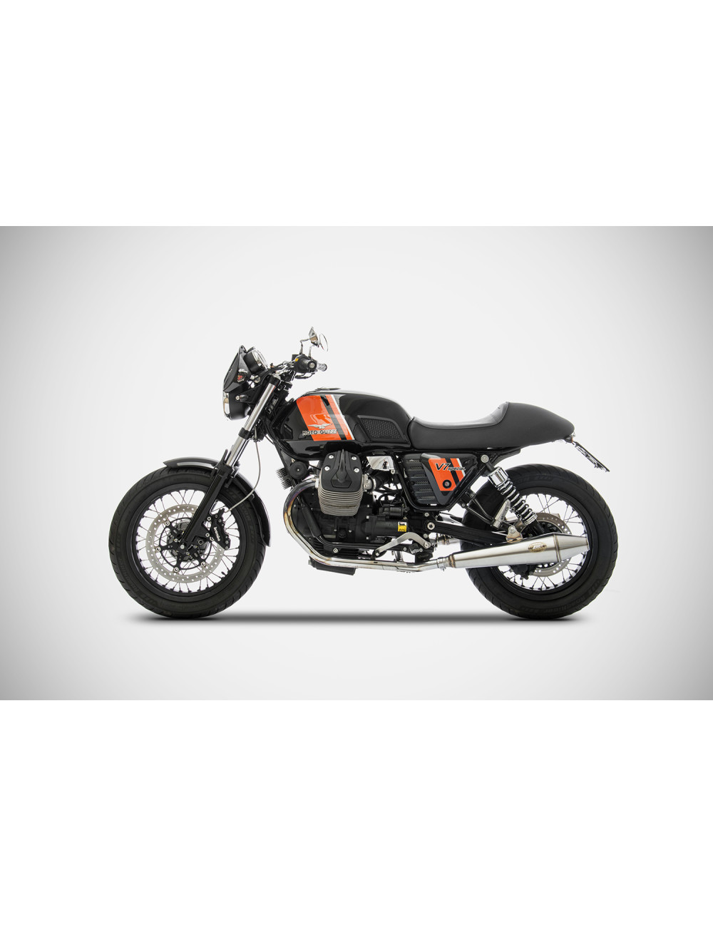 Moto Guzzi V7II Stone 13-17 Slip-On Conico Silenziatori Inox Racing