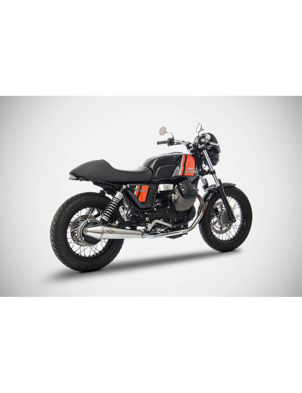 Moto Guzzi V7II Stone 13-17 Slip-On Conico Silenziatori Inox