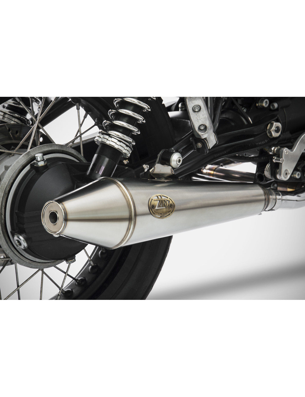 Moto Guzzi V7 Stone 08-12 Conical Stainless Steel Racing Silencers