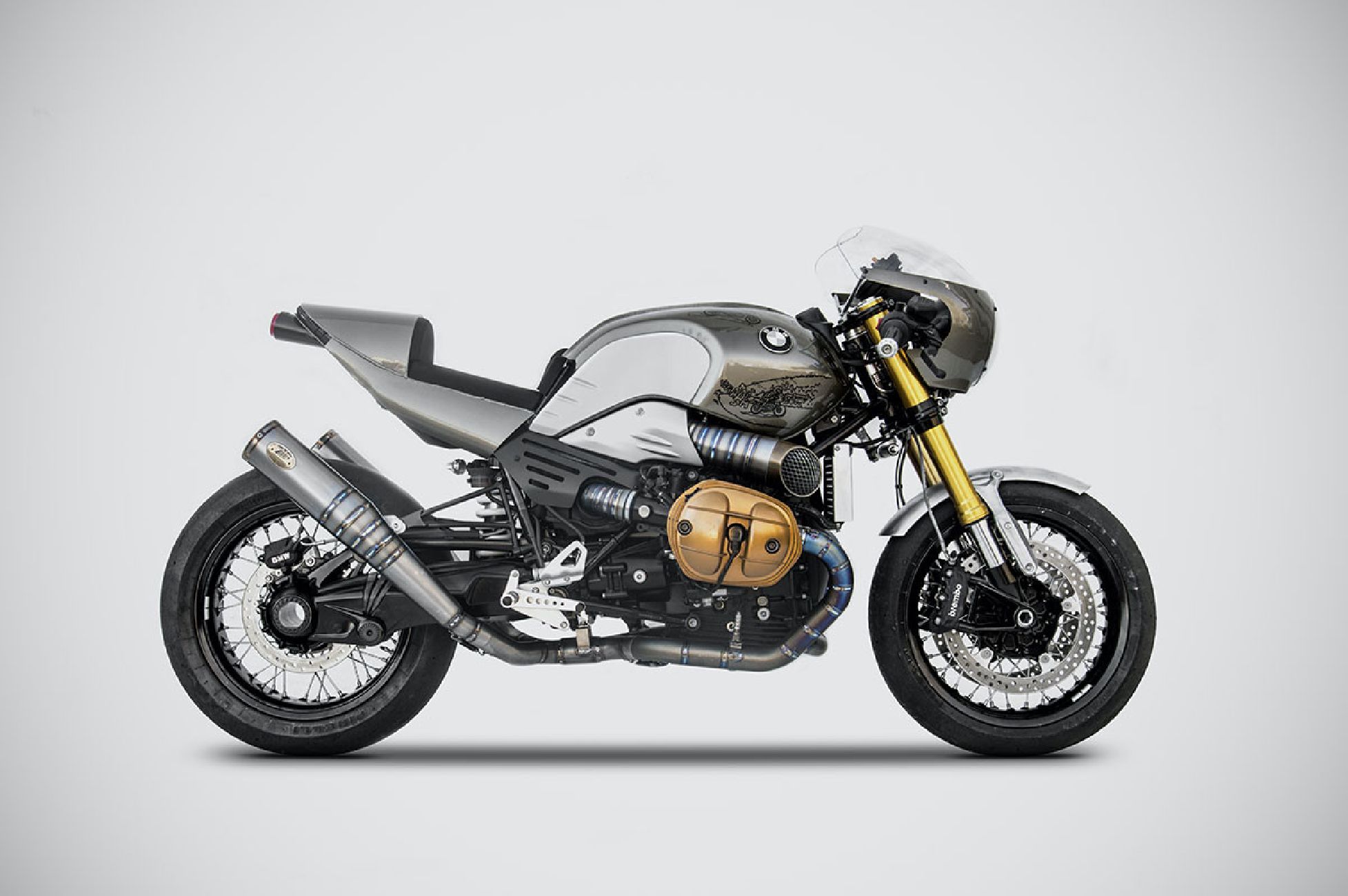 BMW R nine T Exhaust CAPITAN EXHAUST Full Kit 17-20 ZARD in Titanium