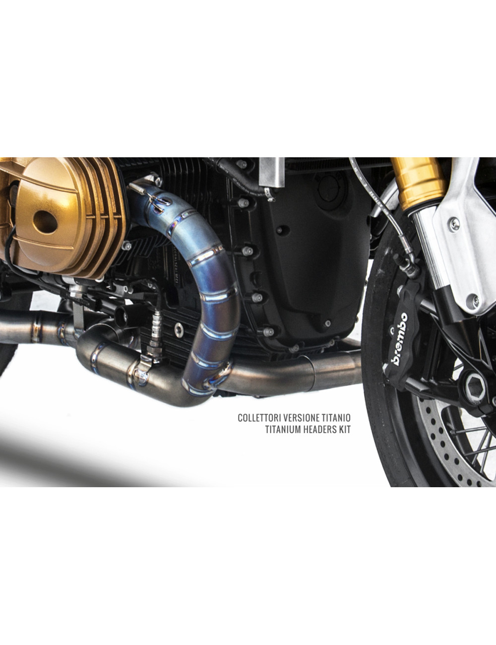 BMW R nine T exhaust OVERLAPPED 17-20 Titanium