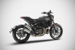 Indian FTR 1200 18-20 exhaust Slip-On Racing Titanium ZARD