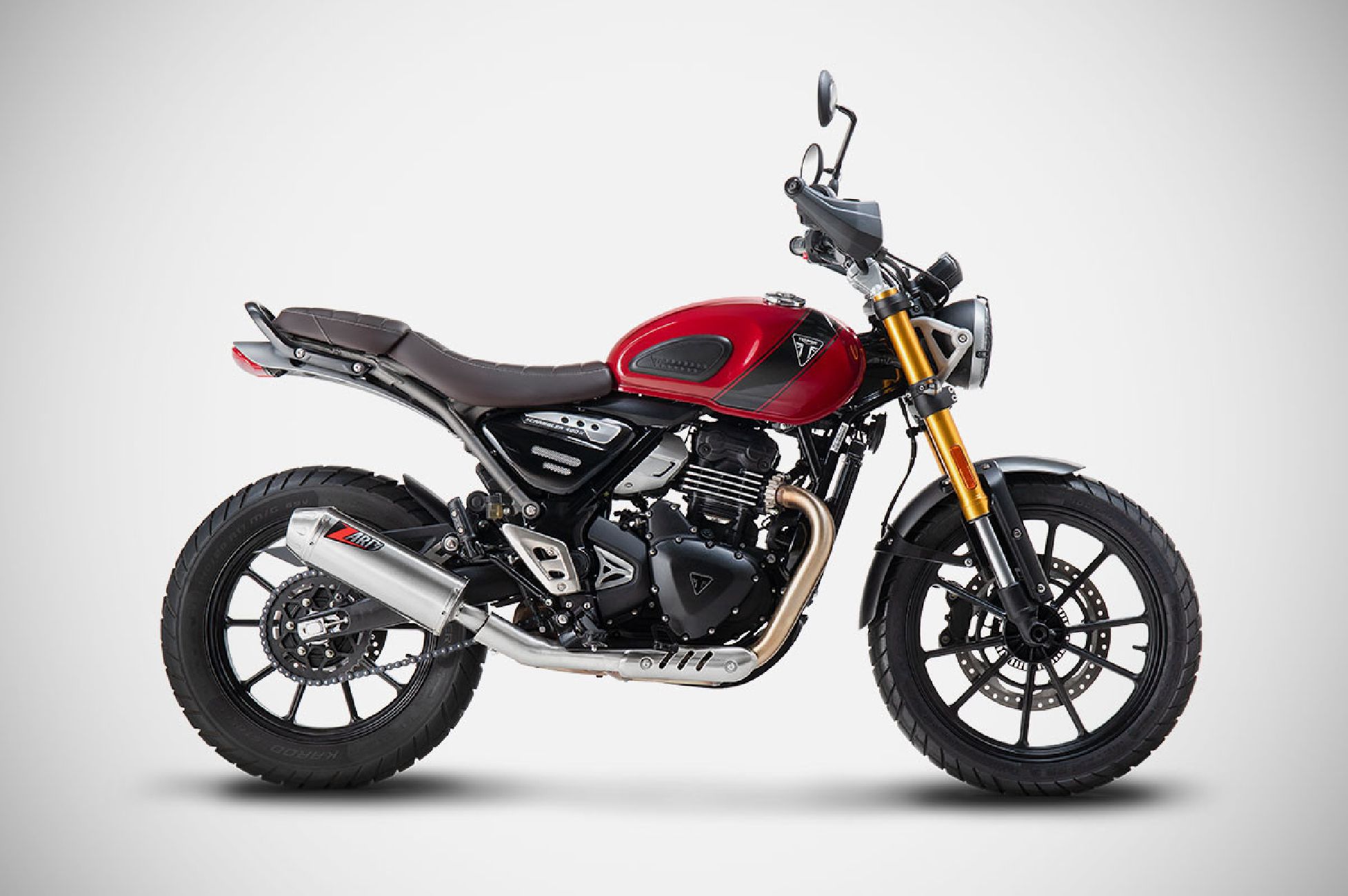 Exhaust Triumph Scrambler 400 X - 2024 slip on Steel silencer ZARD