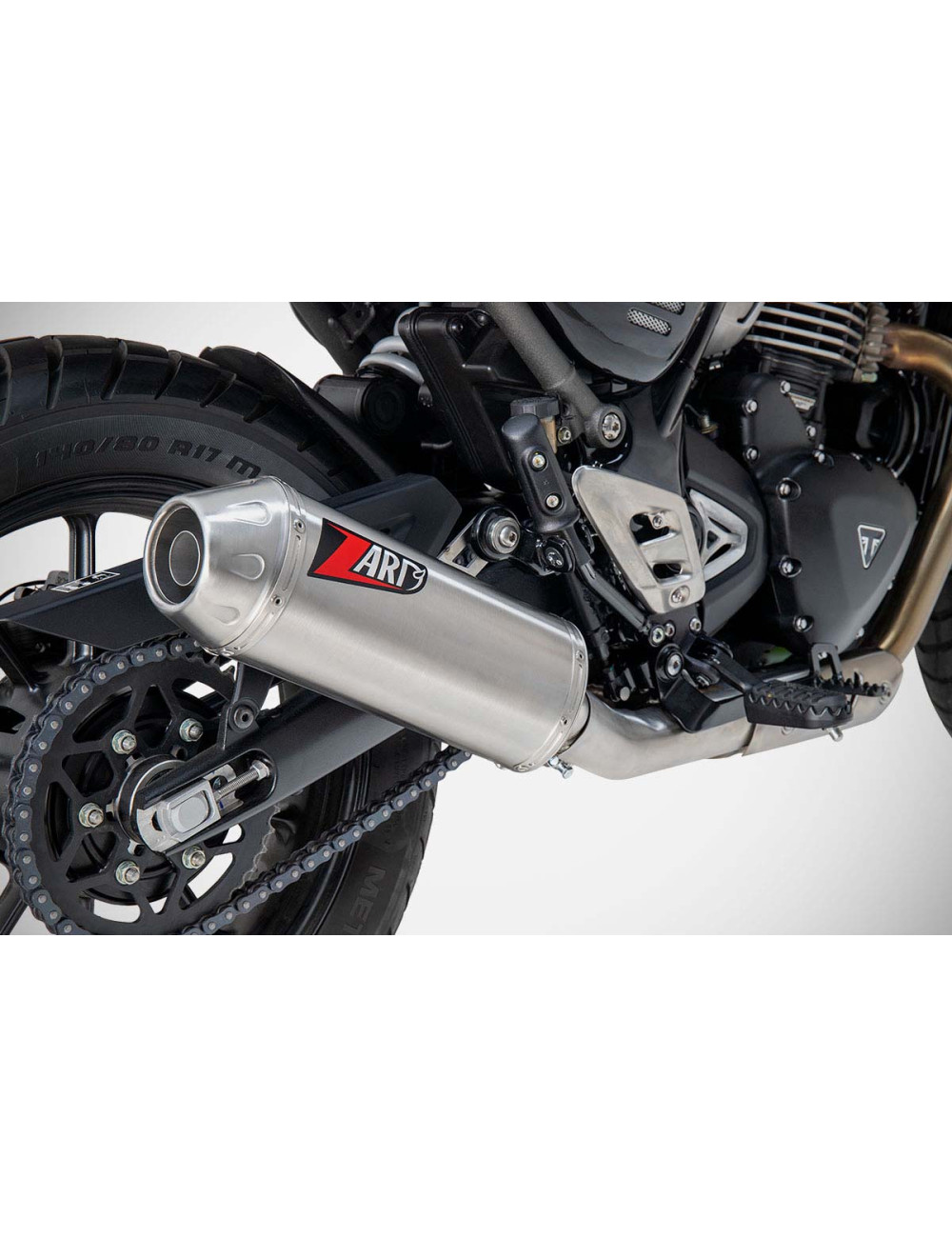 Exhaust Triumph Scrambler 400 X - 2024 slip on Steel silencer ZARD