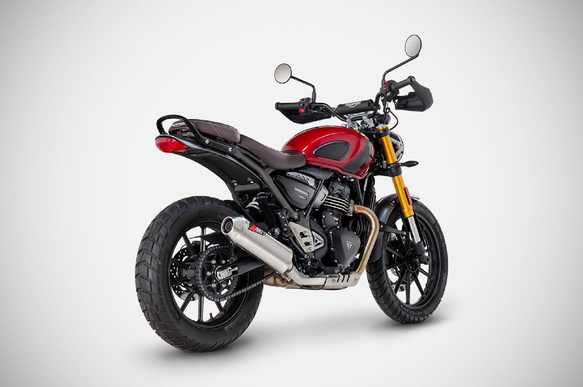 Exhaust Triumph Scrambler 400 X - 2024 slip on Steel silencer ZARD