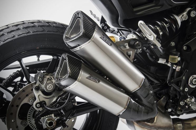 Indian FTR 1200 18-20 exhaust Slip-On Racing in Titanium ZARD