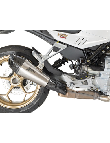 Moto Guzzi V100 Mandello 2023 Slip-On Titanium Homologated Exhaust