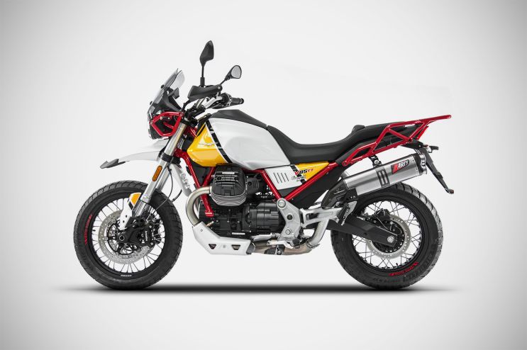 Moto Guzzi V85 TT 19-23 Slip-On Silenziatore Inox/Titanio