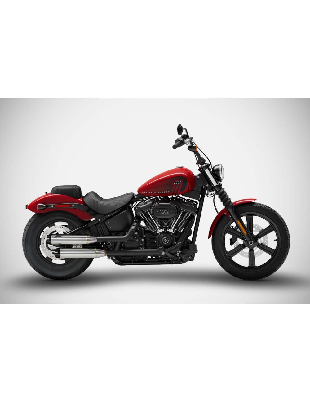 Harley-Davidson Street Bob 114 - 2017/2024 sistema di scarico silenziatori sovrapposti Zard