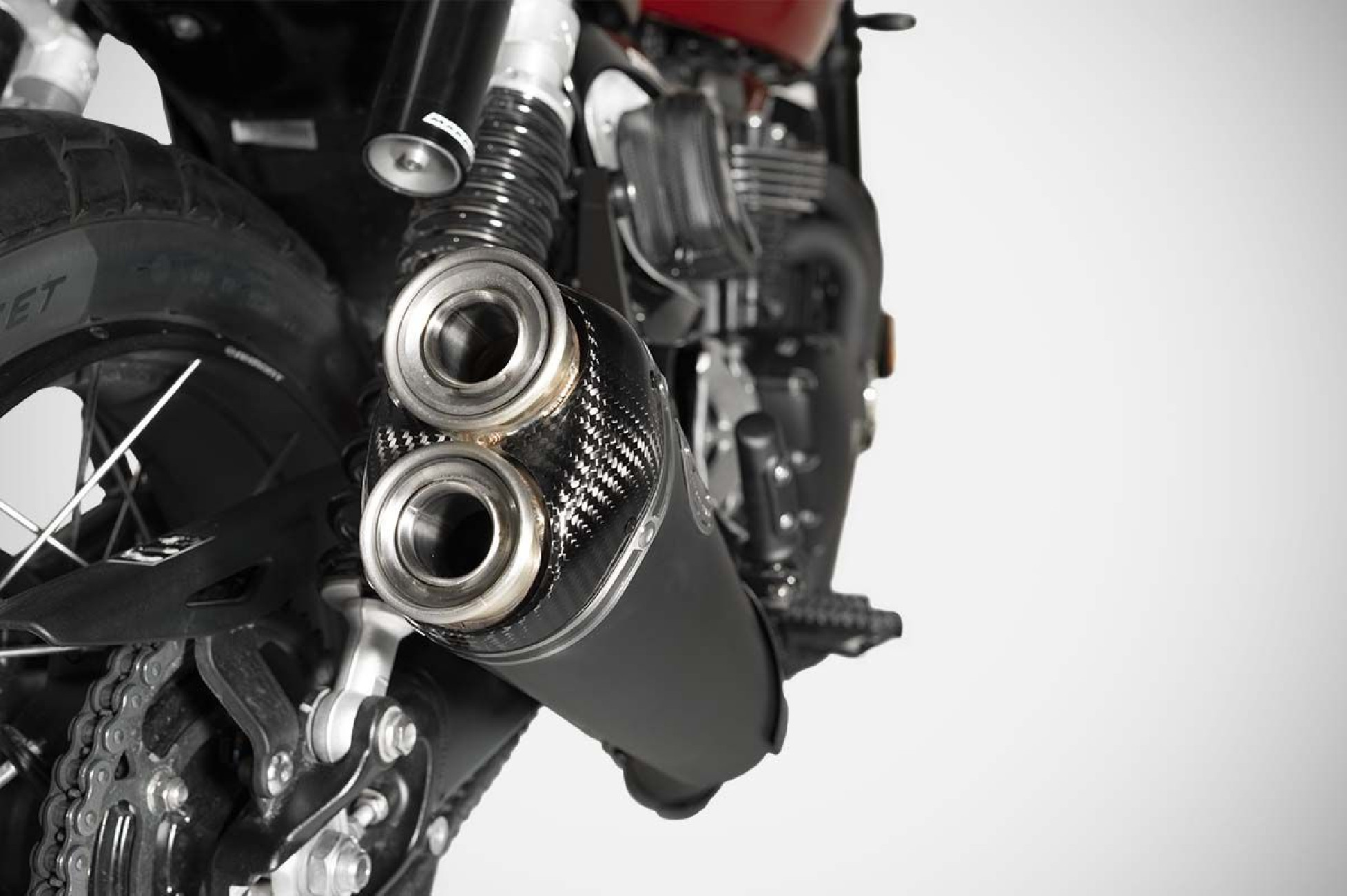 Triumph Scrambler 1200 full exhaust system black stainless steel racing (2024-2026)