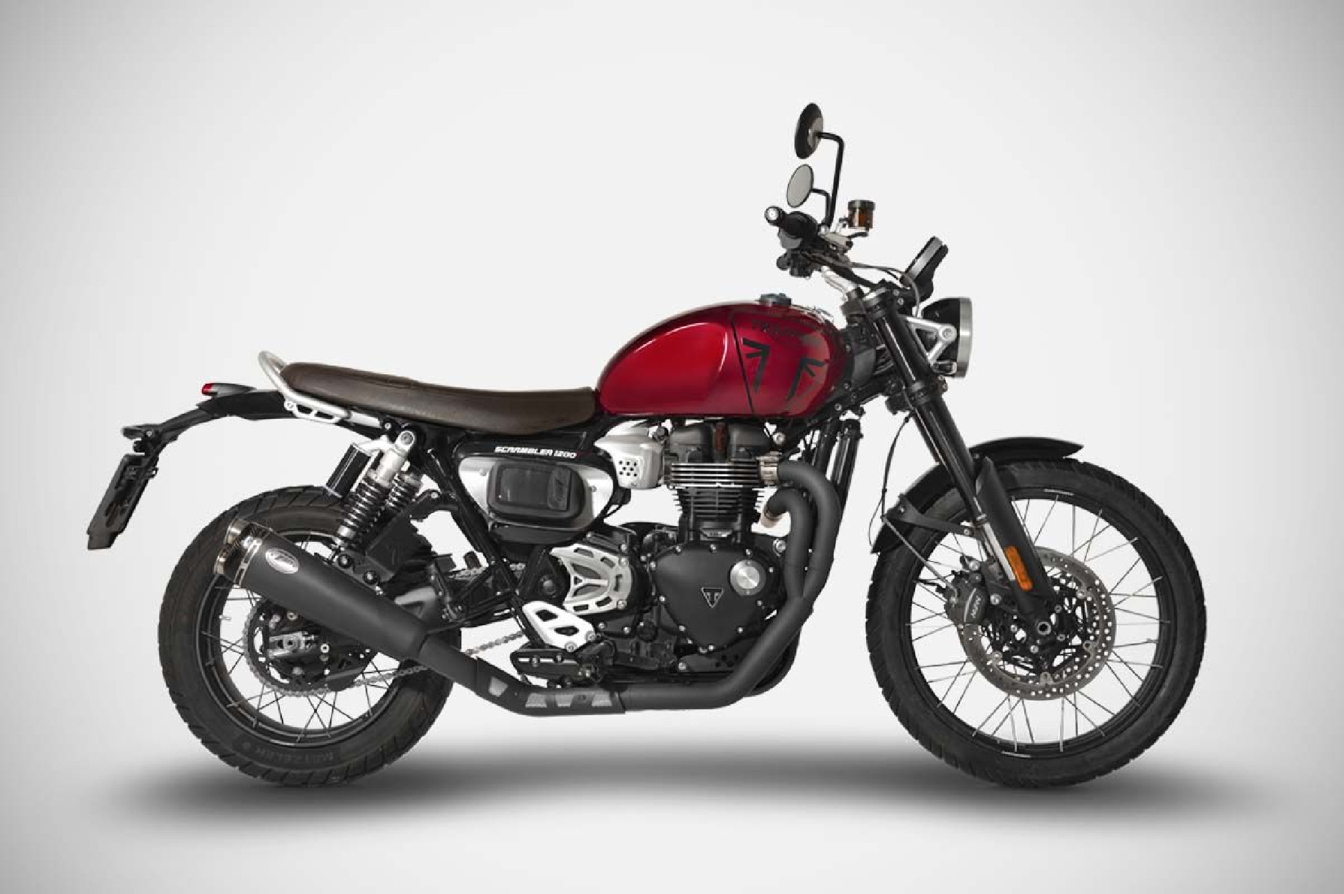 Triumph Scrambler 1200 sistema di scarico completo acciaio inox racing (24-26) - Zard