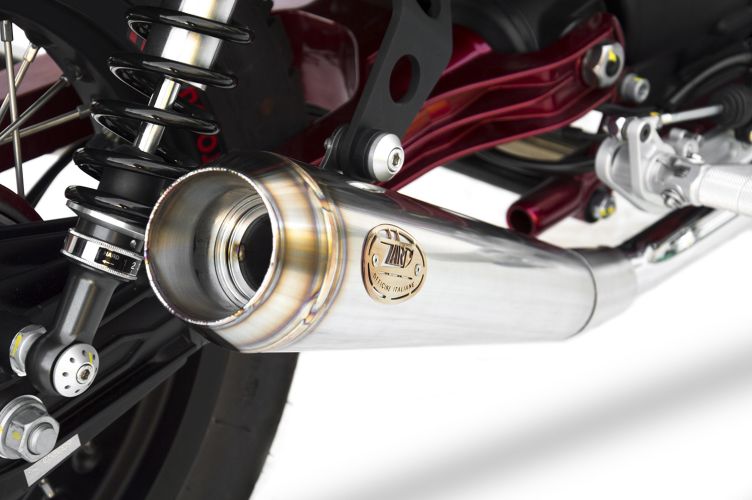 Moto Guzzi V7 II Racer 15-17 Slip-On Racer Stainless Steel Silencers