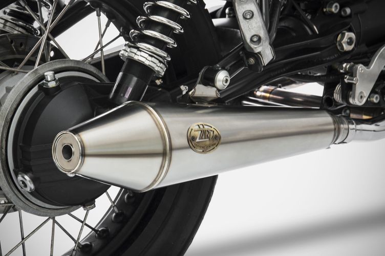 Moto Guzzi V7 Classic 08-12 Conical Slip-On Stainless Steel Silencers