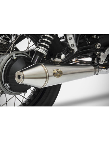 Moto Guzzi V7 Classic 08-12 Conical Slip-On Stainless Steel Silencers