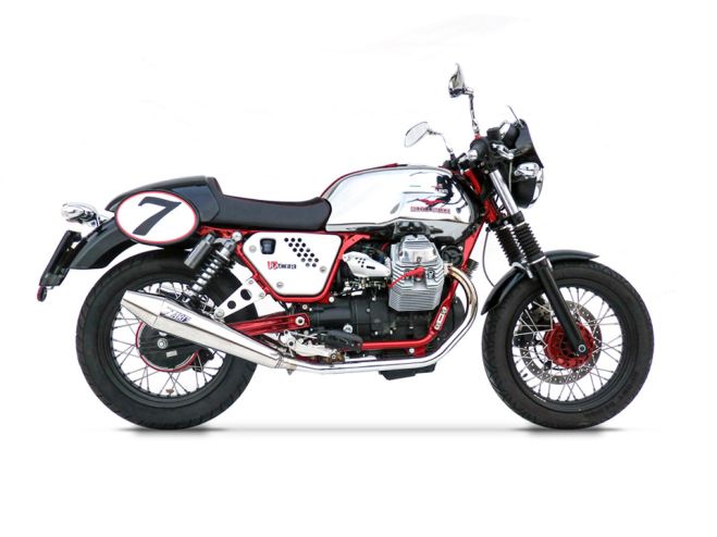 Moto Guzzi V7 Cafe Racer 09-12 Slip-On Conico Silenziatori Inox Racing