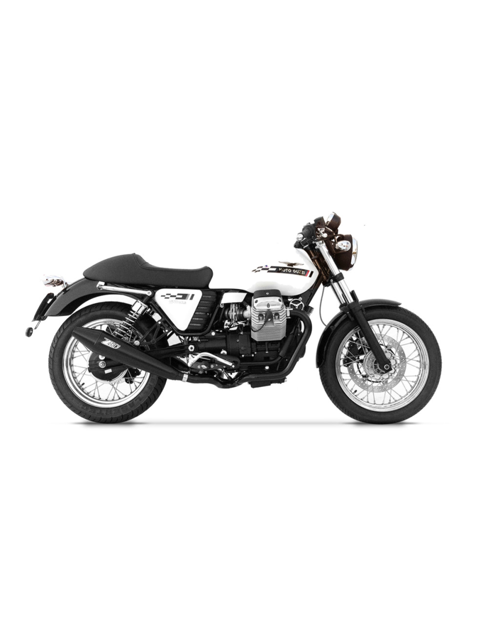 Moto Guzzi V7 Cafe Racer 09-12 Slip-On Conico Silenziatori Inox