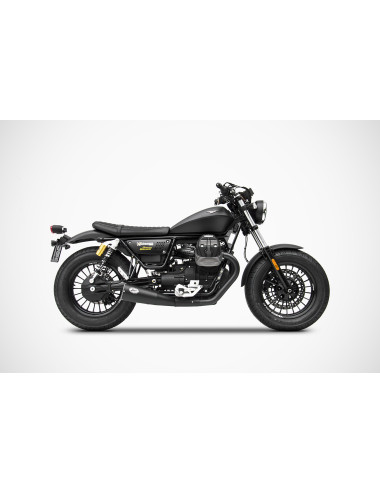 Moto Guzzi V9 Bobber/Roamer 16-19 Slip-On Big Stainless Steel Silencers