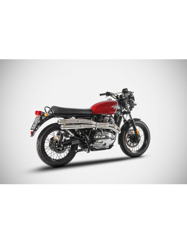 Royal Enfield Continental GT 650 21 23 Flat Full Exhaust Stainless Steel