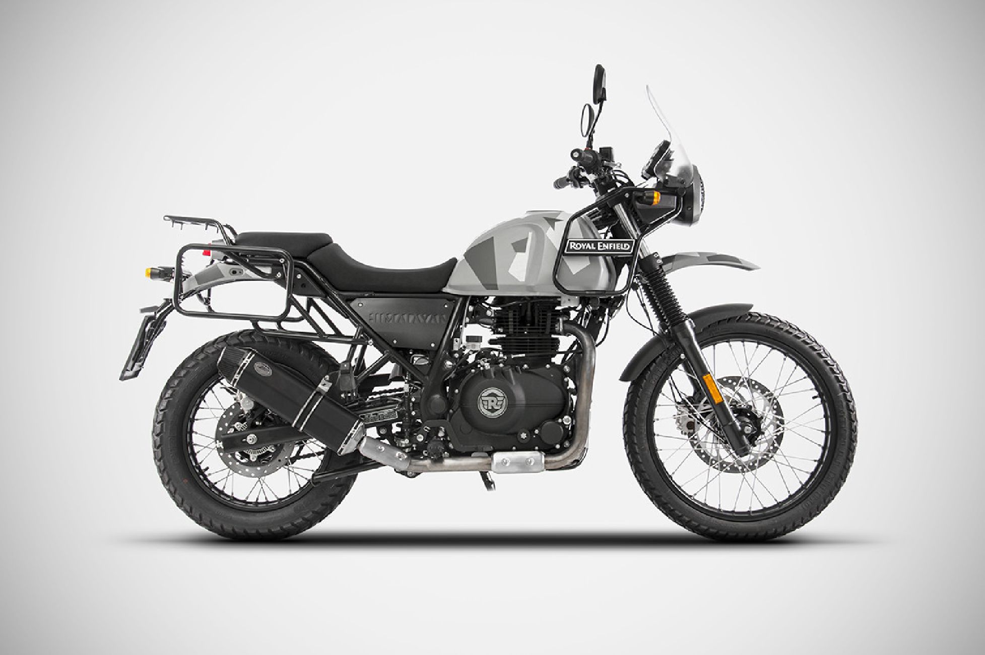 Royal Enfield Himalayan 410 17-20 Slip-On Penta Low Silenziatore Basso Acciaio Inox