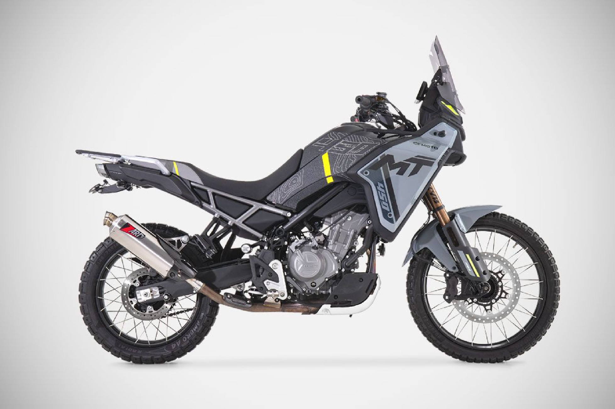 MT450 Slip-On (2024) Silenziatore CFMOTO Zard Racing Acciaio Inox Satinato