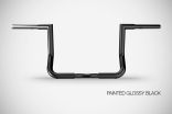 Touring Manubri (2006-2021) Bat 12” Pollici Handlebar Harley-Davidson Zard Acciaio Nero Lucido