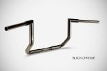 Touring (2006-2021) Bat 12” Inches Handlebar Harley-Davidson Steel Chrome Black