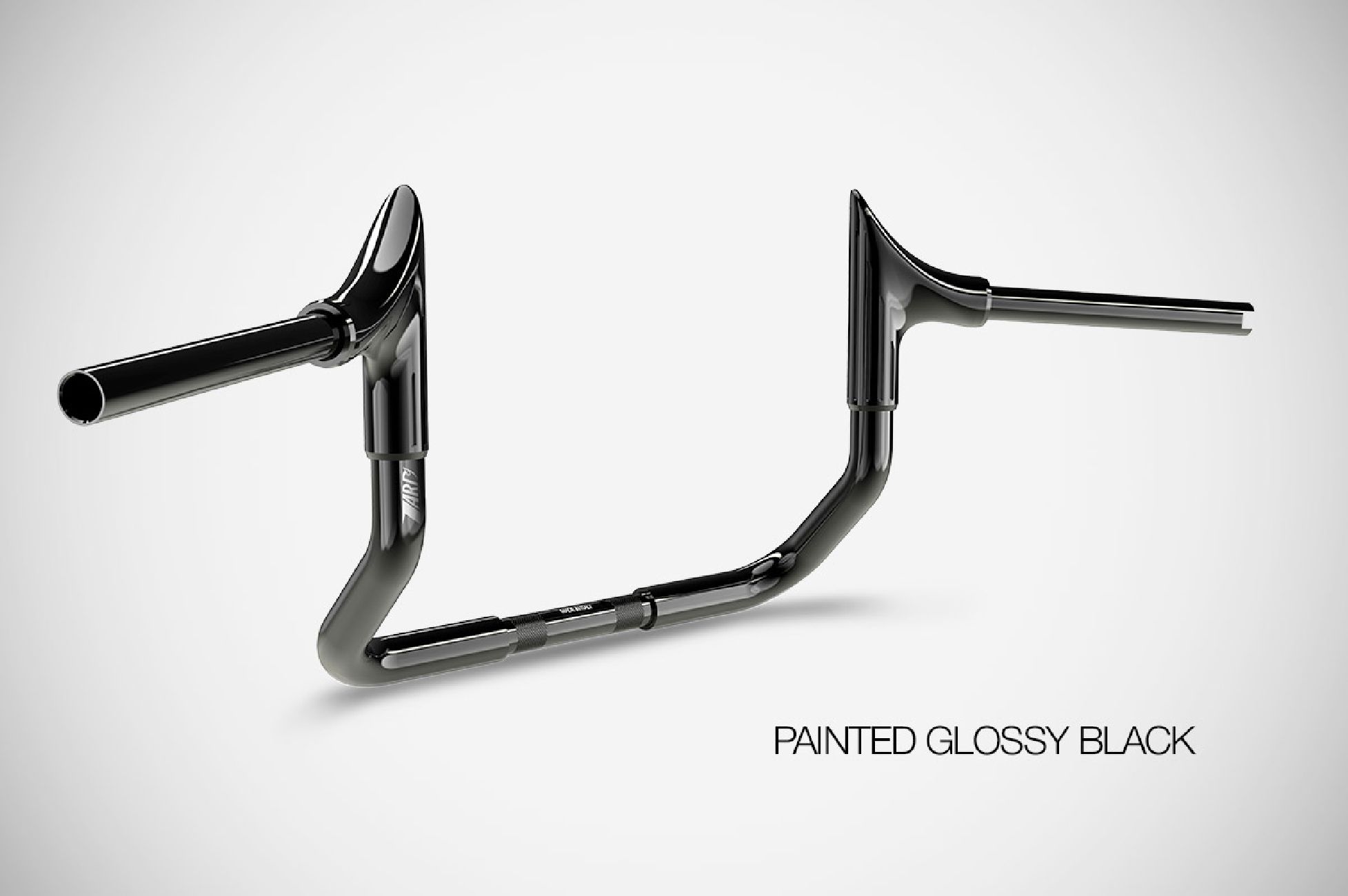 Touring Manubri (2006-2021) Bull 10” Pollici Handlebar Harley Zard Acciaio Nero Lucido