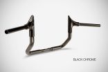 Grand American Touring Manubri (2024-2025) Bat 10” Pollici Handlebar Harley Acciaio Nero Cromato Nero