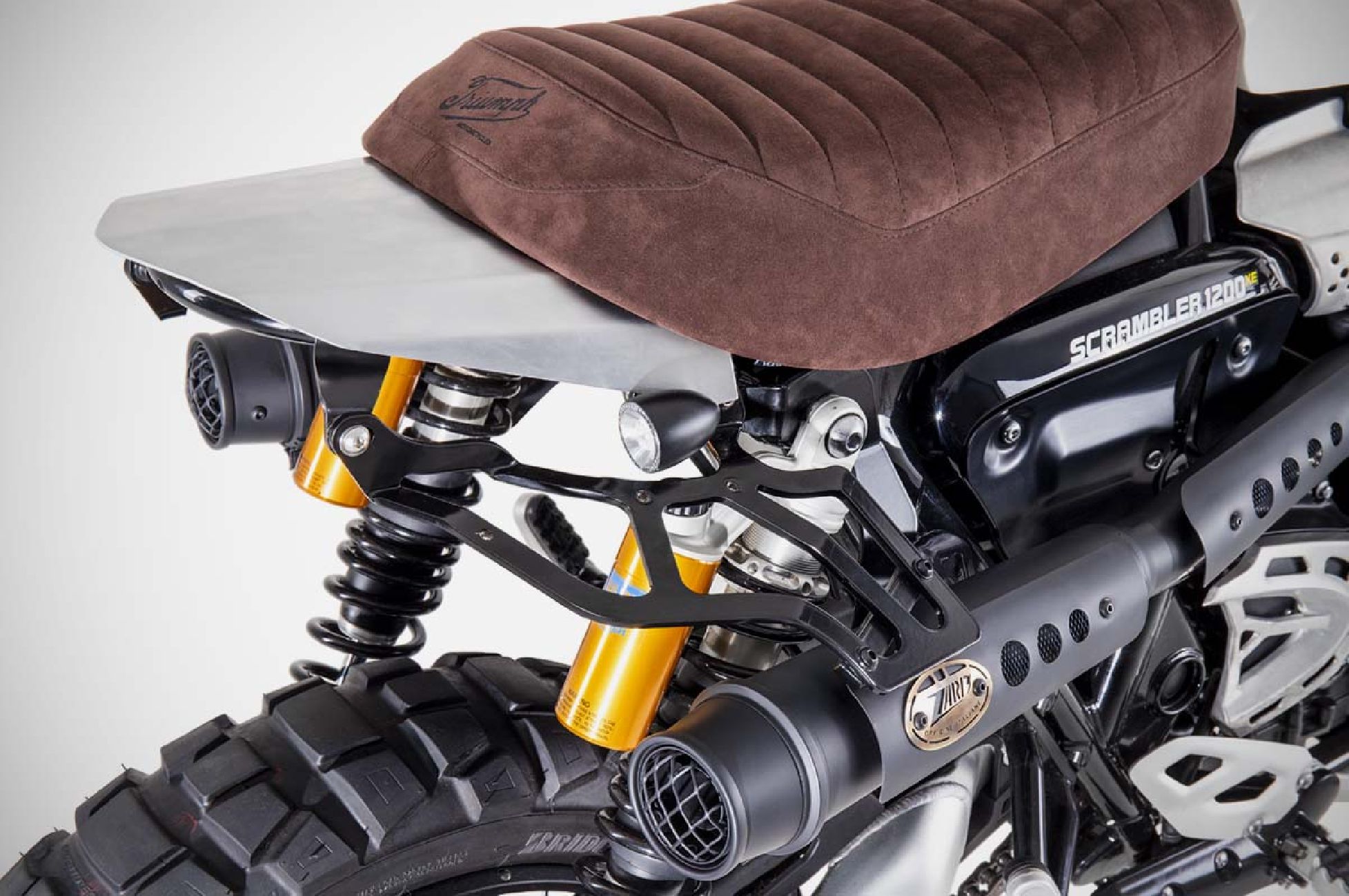 Triumph Scrambler 1200 piastre portaborse kit acciaio inox  (2019-2023) Zard