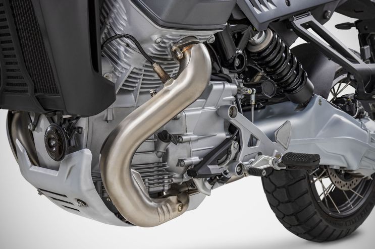 Moto Guzzi Stelvio decatalizzatore racing 2024 / 2025 acciaio inox Zard