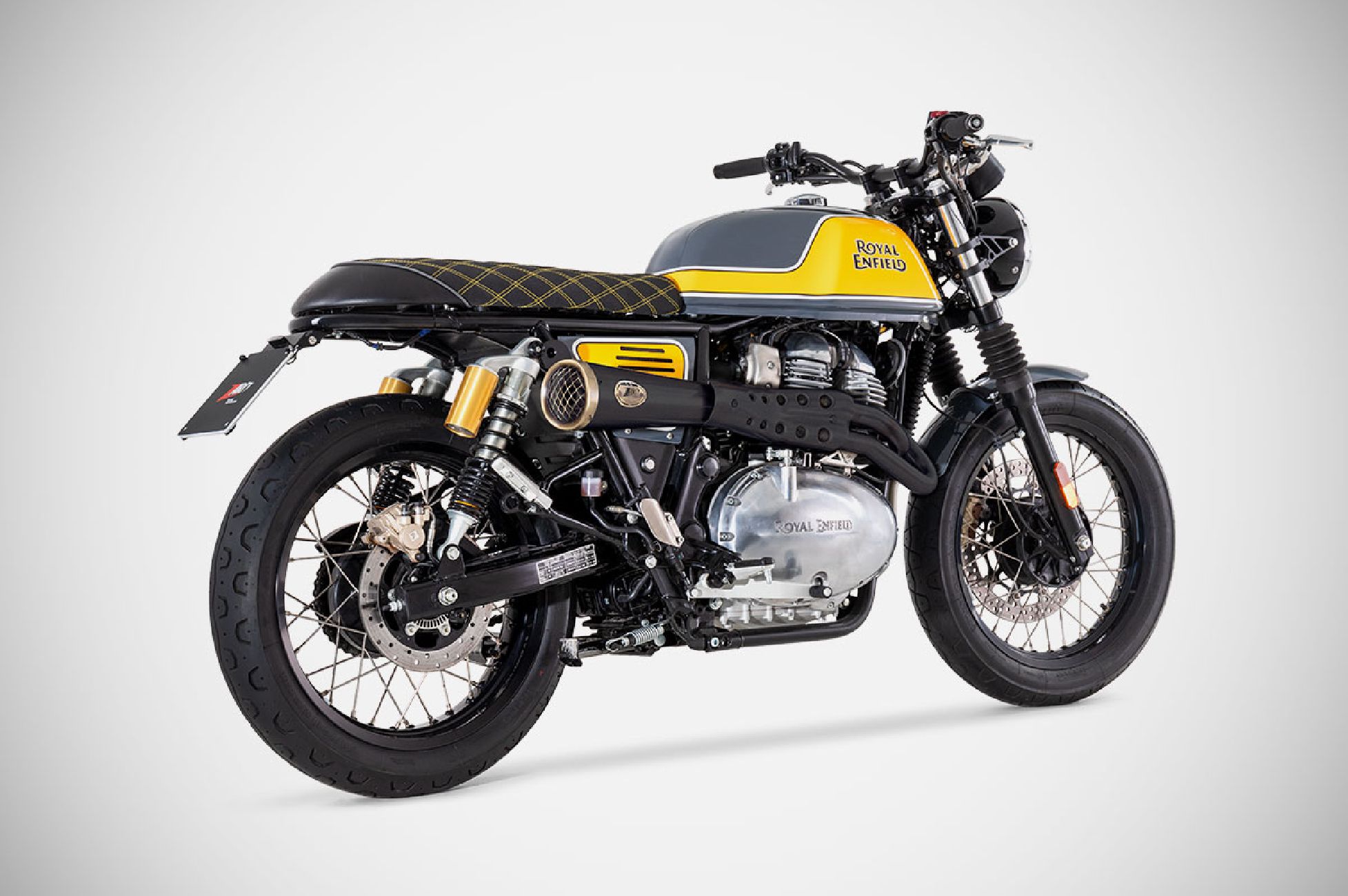 Royal Enfield Continental GT 650 19-24 FULL KIT Silenziatore in Acciaio Inox Aisi 304 Nero Zard