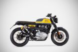 Royal Enfield Continental GT 650 19-24 FULL KIT Silenziatore in Acciaio Inox Aisi 304 Nero Cerakote Zard