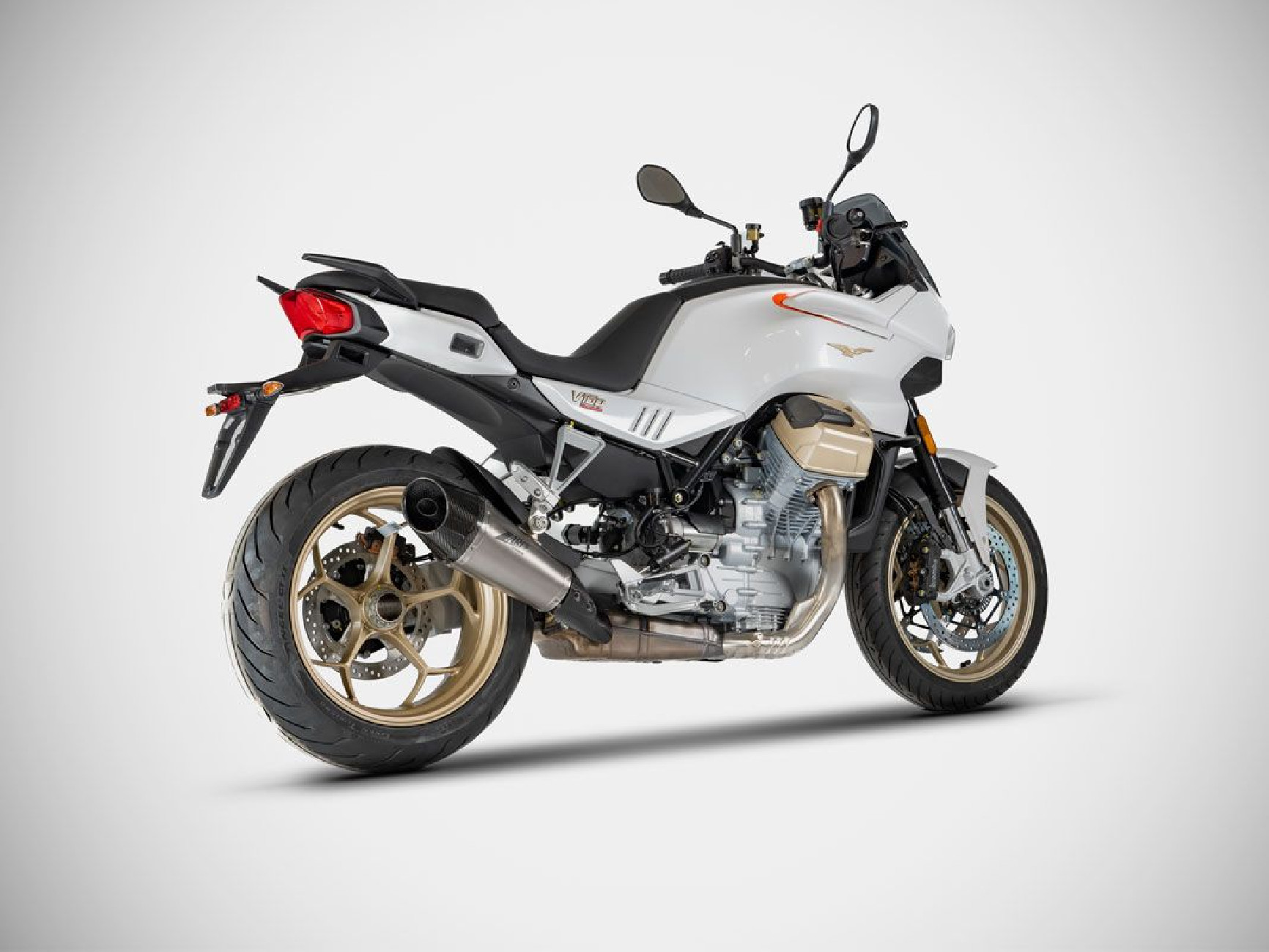 Moto Guzzi V100 Mandello 2022-24 Slip-On Titanium Exhaust Racing Approved