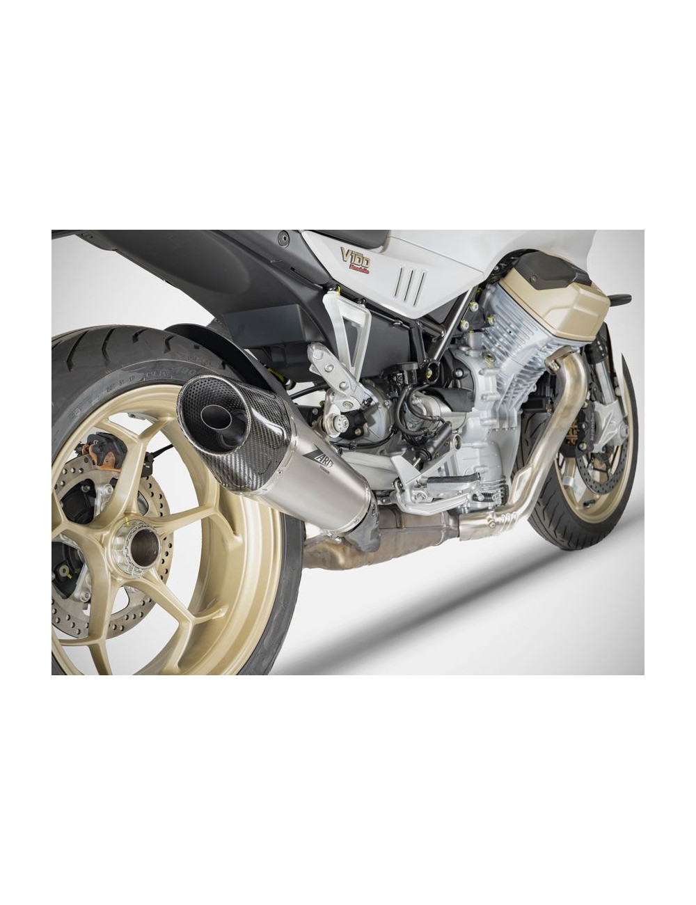 Moto Guzzi V100 Mandello 22-24 Slip-On Scarico in Titanio Racing Omologato