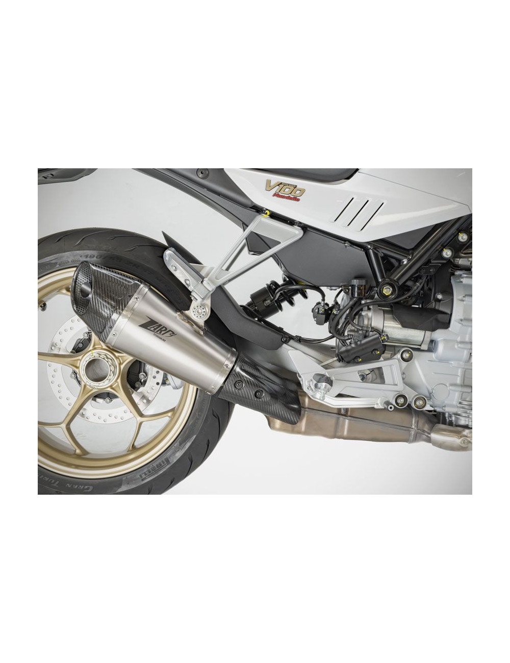 Moto Guzzi V100 Mandello (22-24) Slip-On Scarico in Titanio Racing Omologato